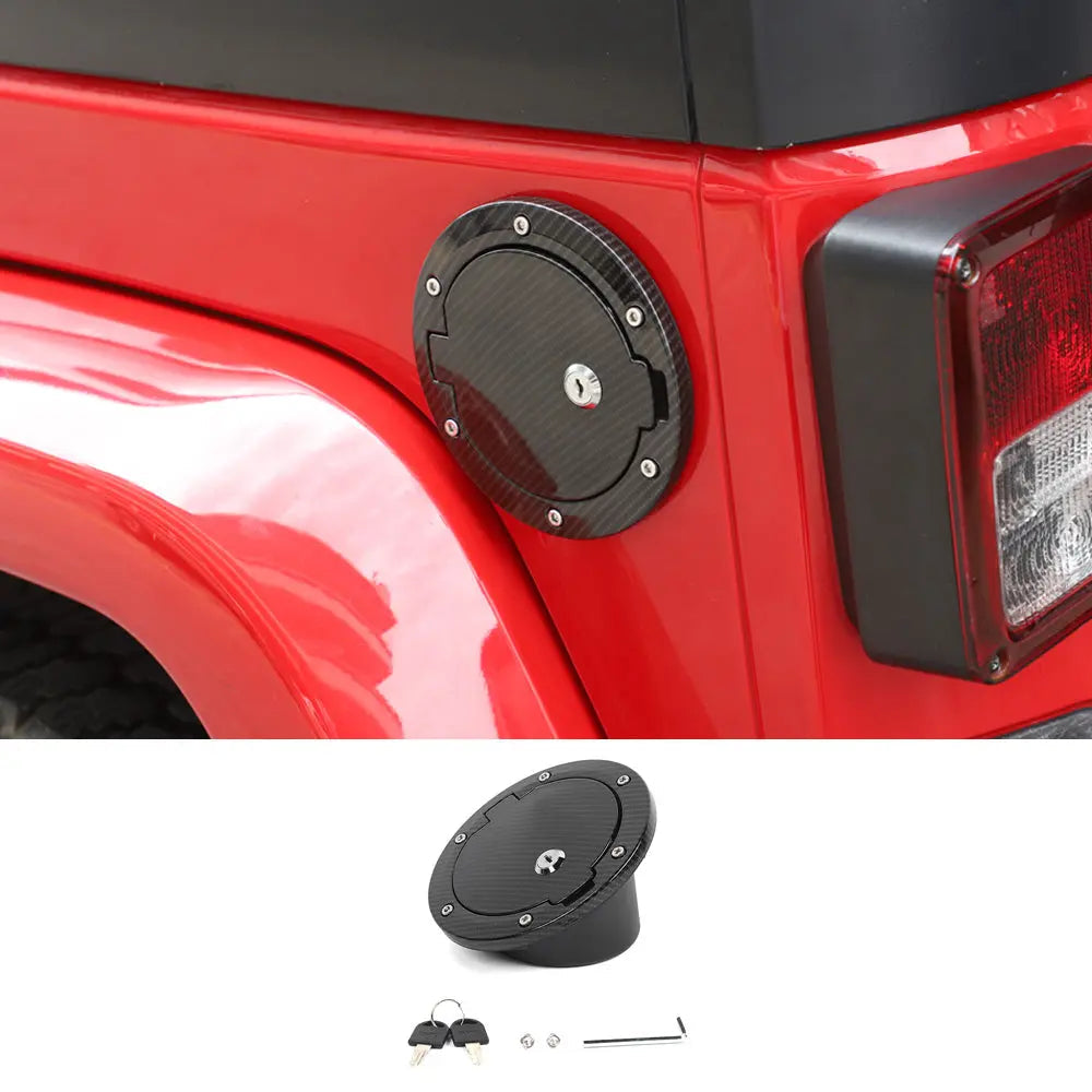 For 2007-2018 Jeep Wrangler JK JKU Fuel Tank Gas Cap Cover Trim