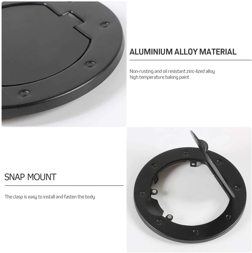 For 2007-2018 Jeep Wrangler JK JKU Gas Cap Cover Locking Fuel Filler Door Cover Black