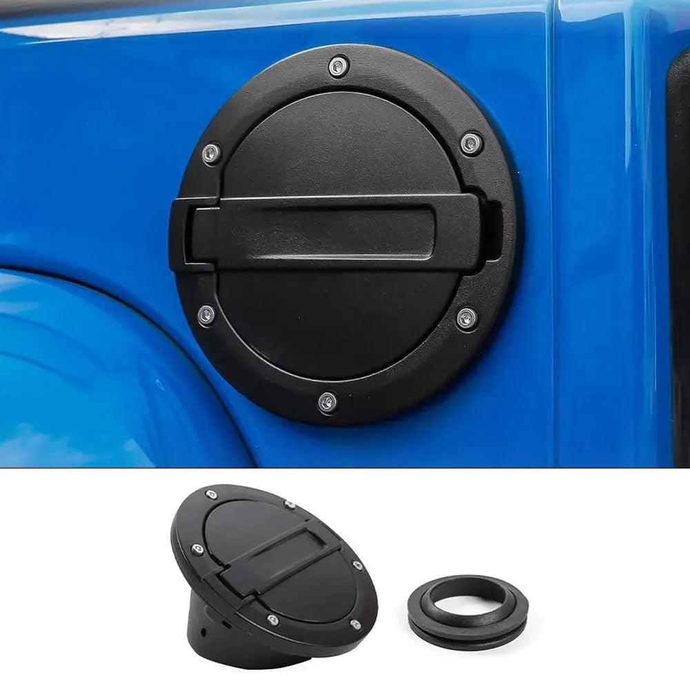 For 2007-2018 Jeep Wrangler JK JKU Gas Tank Cap Fuel Filler Door Cover