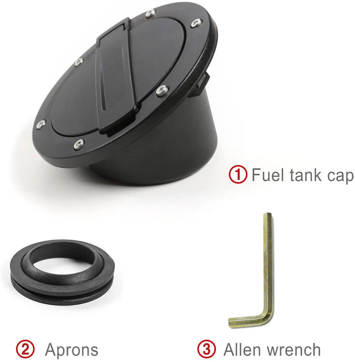 For 2007-2018 Jeep Wrangler JK JKU Gas Tank Cap Fuel Filler Door Cover