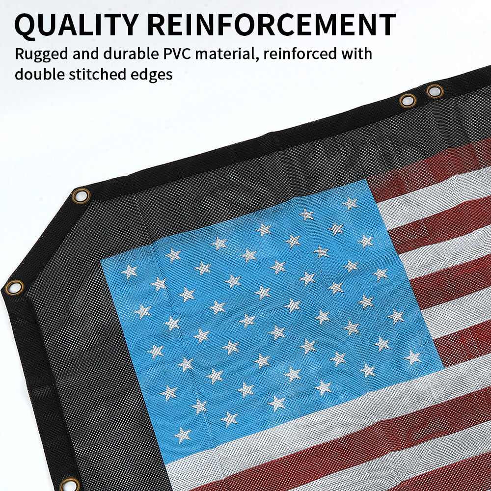 For 2007-2018 Jeep Wrangler JK JKU Half-Length Mesh Bikini Top Sunshade – UV Protection Soft Roof Cover