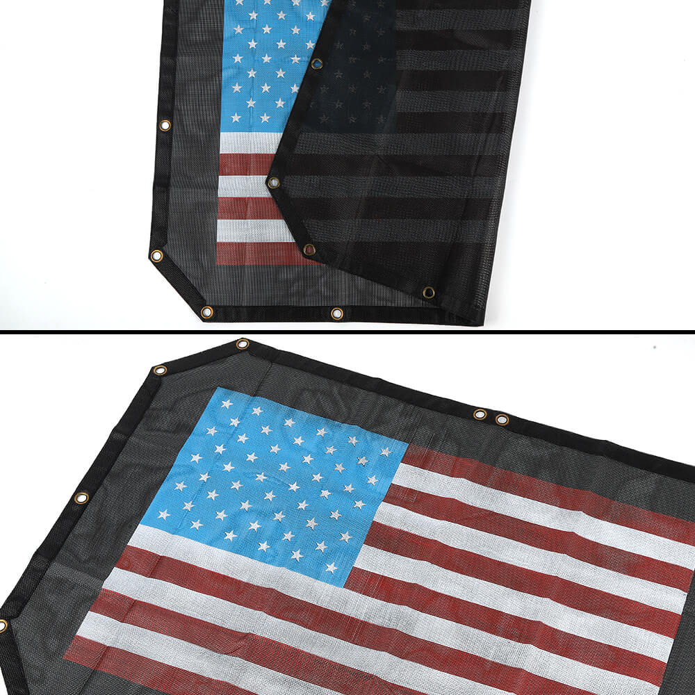 For 2007-2018 Jeep Wrangler JK JKU Half-Length Mesh Bikini Top Sunshade – UV Protection Soft Roof Cover