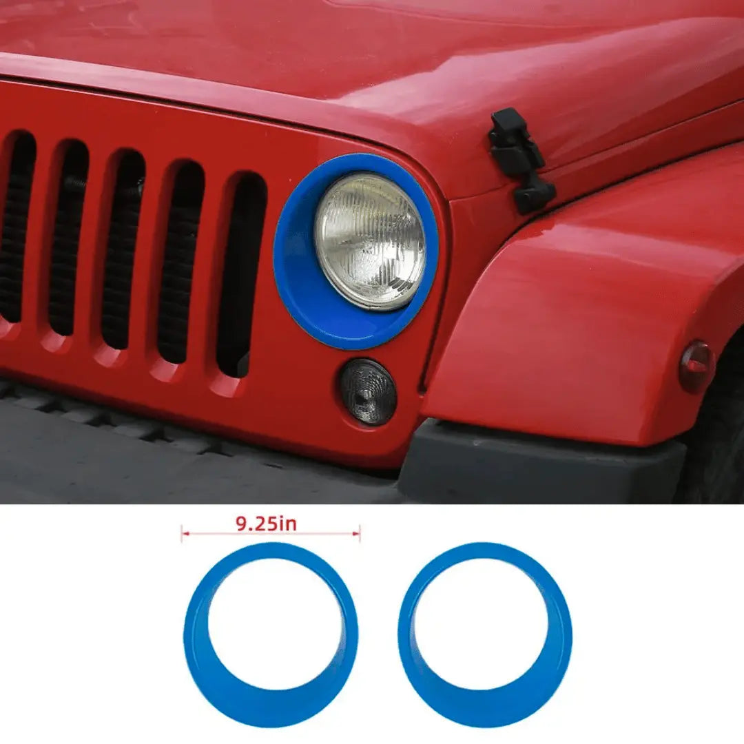 For 2007-2018 Jeep Wrangler JK JKU Headlight Trim Bezels
