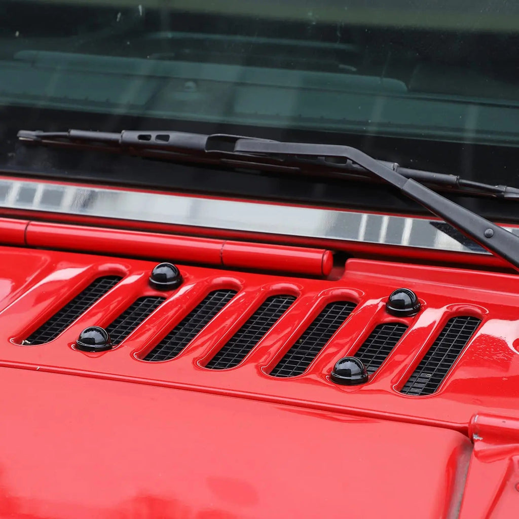 For 2007-2018 Jeep Wrangler JK JKU Hood Vent Cap Cover Trim