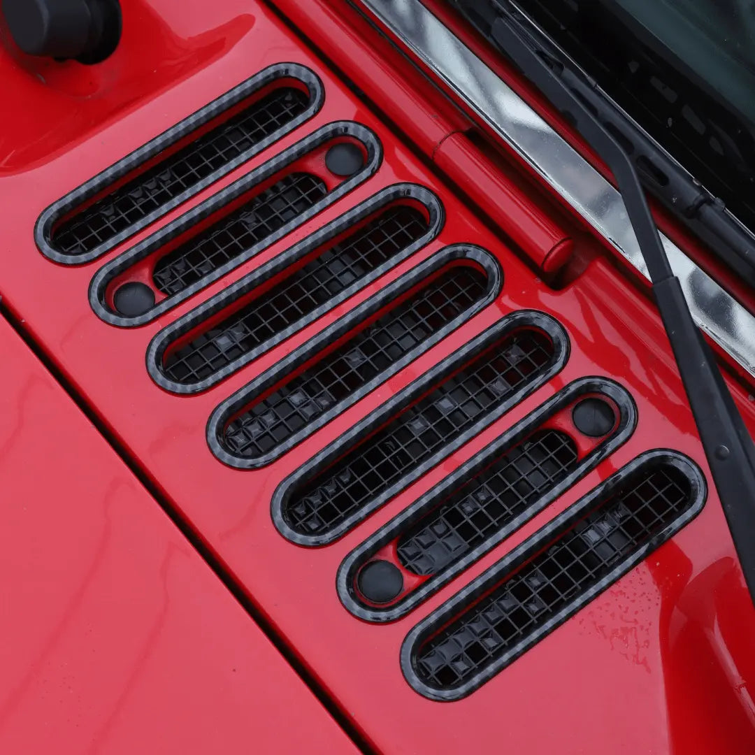 For 2007-2018 Jeep Wrangler JK JKU Hood Vent Cover Cowl Panel Trim Exterior Accent