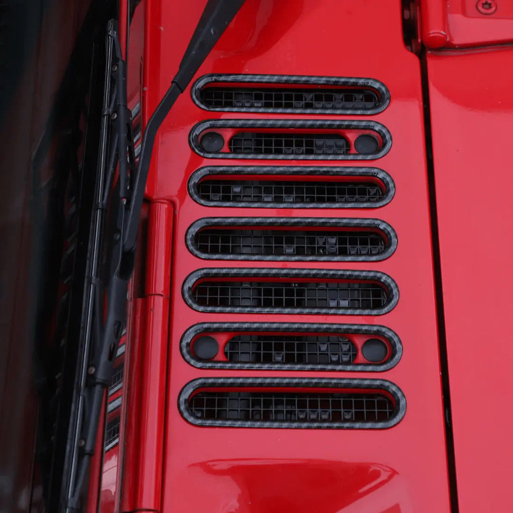 For 2007-2018 Jeep Wrangler JK JKU Hood Vent Cover Cowl Panel Trim Exterior Accent