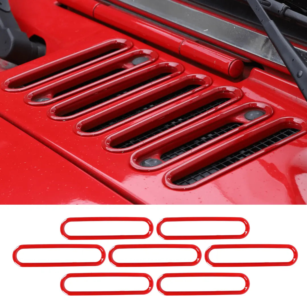 For 2007-2018 Jeep Wrangler JK JKU Hood Vent Cover Cowl Panel Trim Exterior Accent