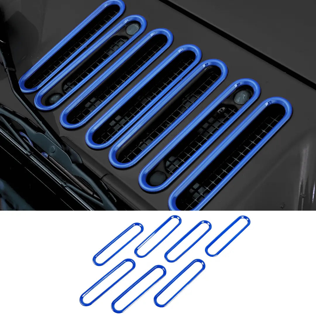 For 2007-2018 Jeep Wrangler JK JKU Hood Vent Cover Cowl Panel Trim Exterior Accent