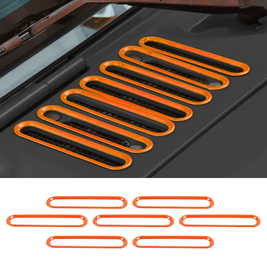 For 2007-2018 Jeep Wrangler JK JKU Hood Vent Cover Cowl Panel Trim Exterior Accent