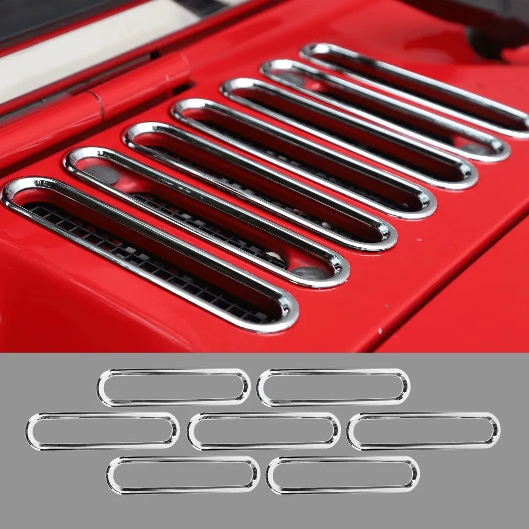 For 2007-2018 Jeep Wrangler JK JKU Hood Vent Cover Cowl Panel Trim Exterior Accent