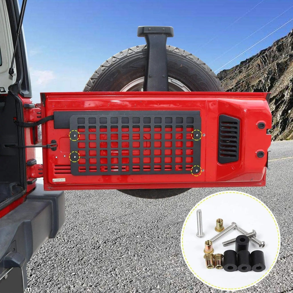 For 2007-2018 Jeep Wrangler JK JKU Rear Rack Trunk Cargo Shelf Solid Steel Interior Luggage Storage Carrier