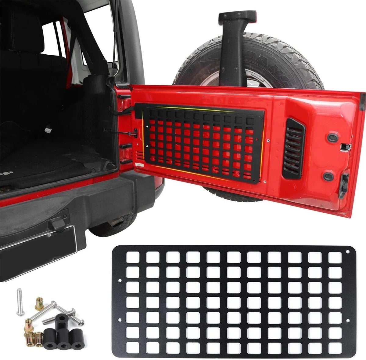 For 2007-2018 Jeep Wrangler JK JKU Rear Rack Trunk Cargo Shelf Solid Steel Interior Luggage Storage Carrier