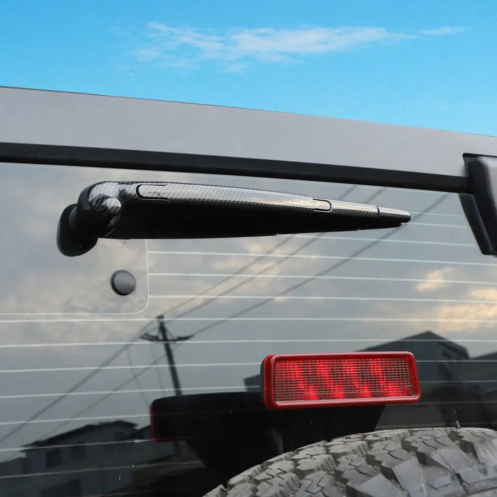 For 2007-2018 Jeep Wrangler JK JKU Rear Rain Windscreen Window Wiper Cover Trim