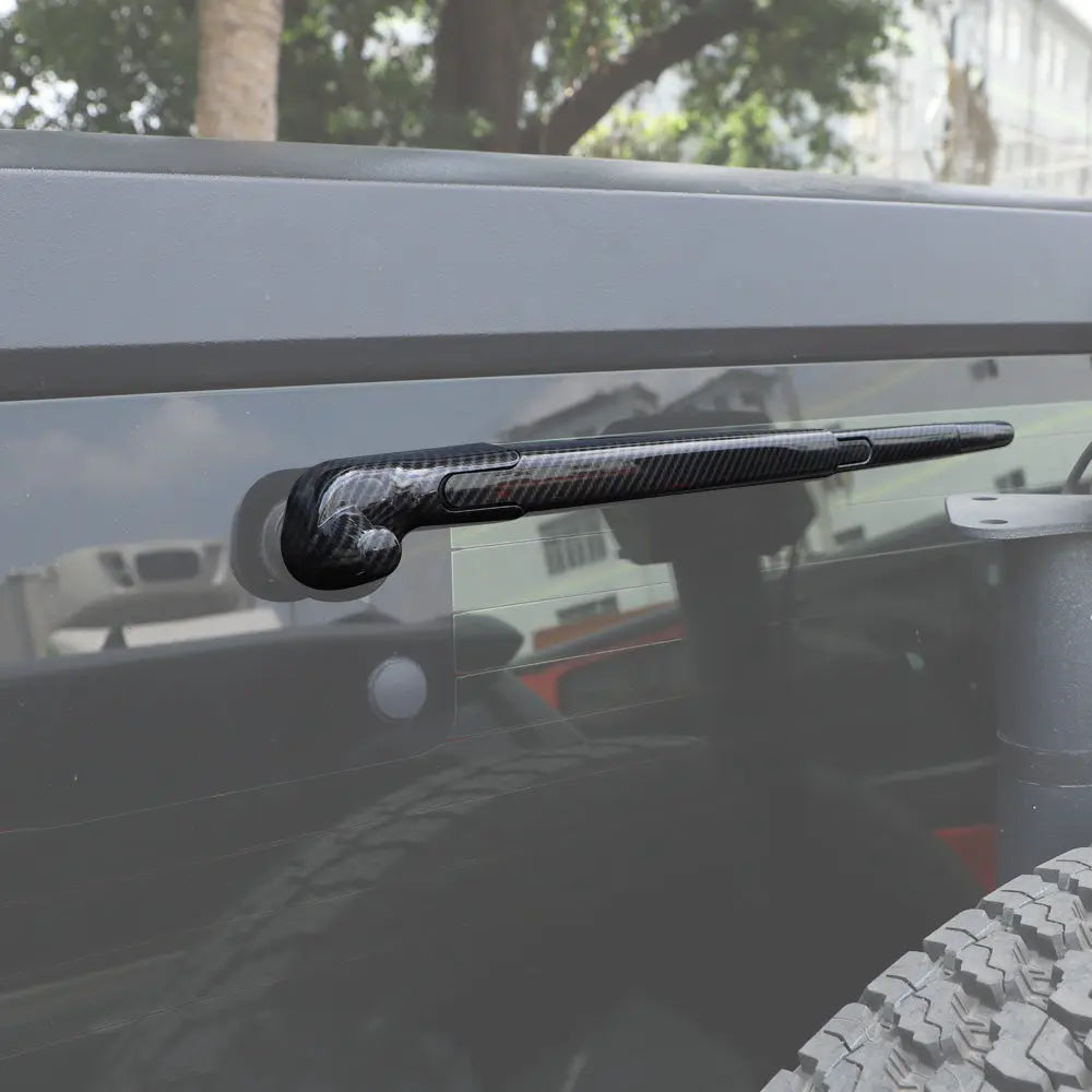 For 2007-2018 Jeep Wrangler JK JKU Rear Rain Windscreen Window Wiper Cover Trim