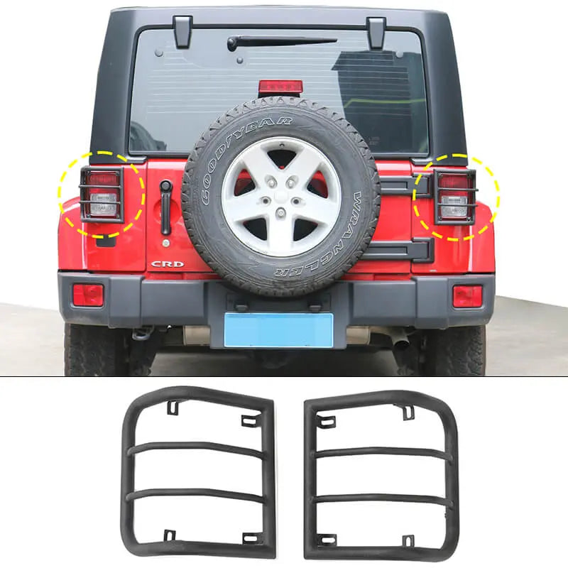 For 2007-2018 Jeep Wrangler JK JKU Rear Tail Light Guard Protector