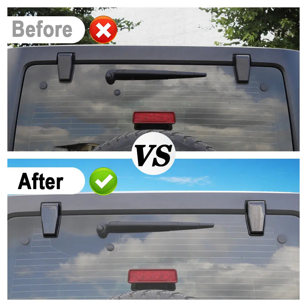 For 2007-2018 Jeep Wrangler JK JKU Rear Window Liftgate Glass Hinge Cover Trim
