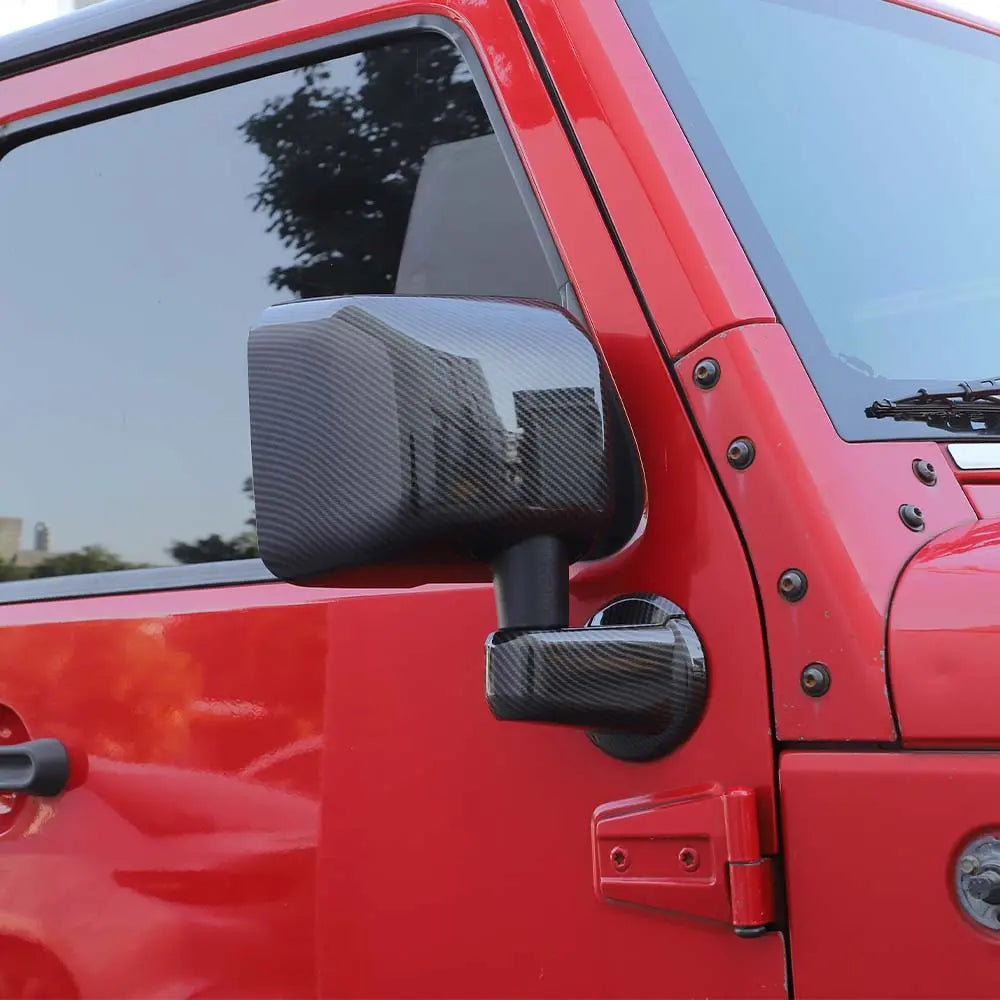 For 2007-2018 Jeep Wrangler JK JKU Rearview Mirror Cover Trim