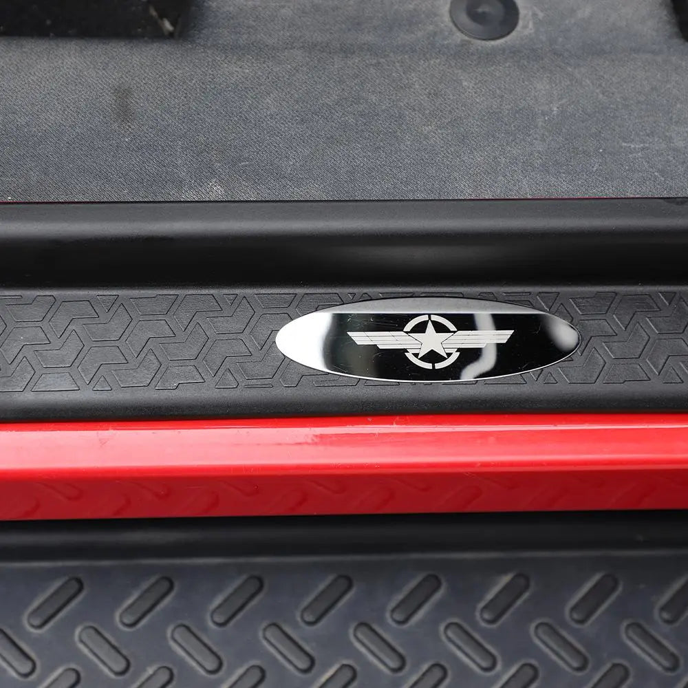 For 2007-2018 Jeep Wrangler JK JKU Sill Plate Protector Guards Strip Cover Star