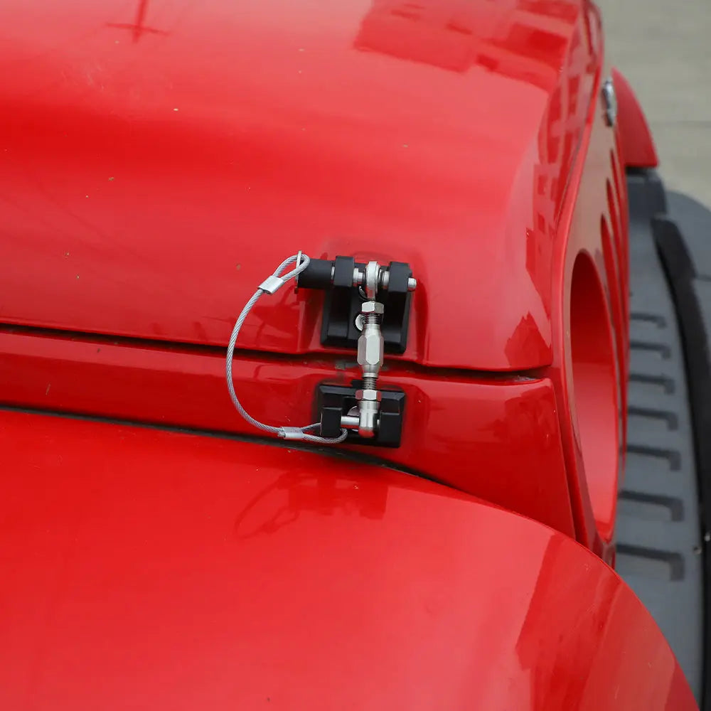 For 2007+ Jeep Wrangler JK JL Gladiator JT Stainless Steel Locking Hood Latch Catch Kit