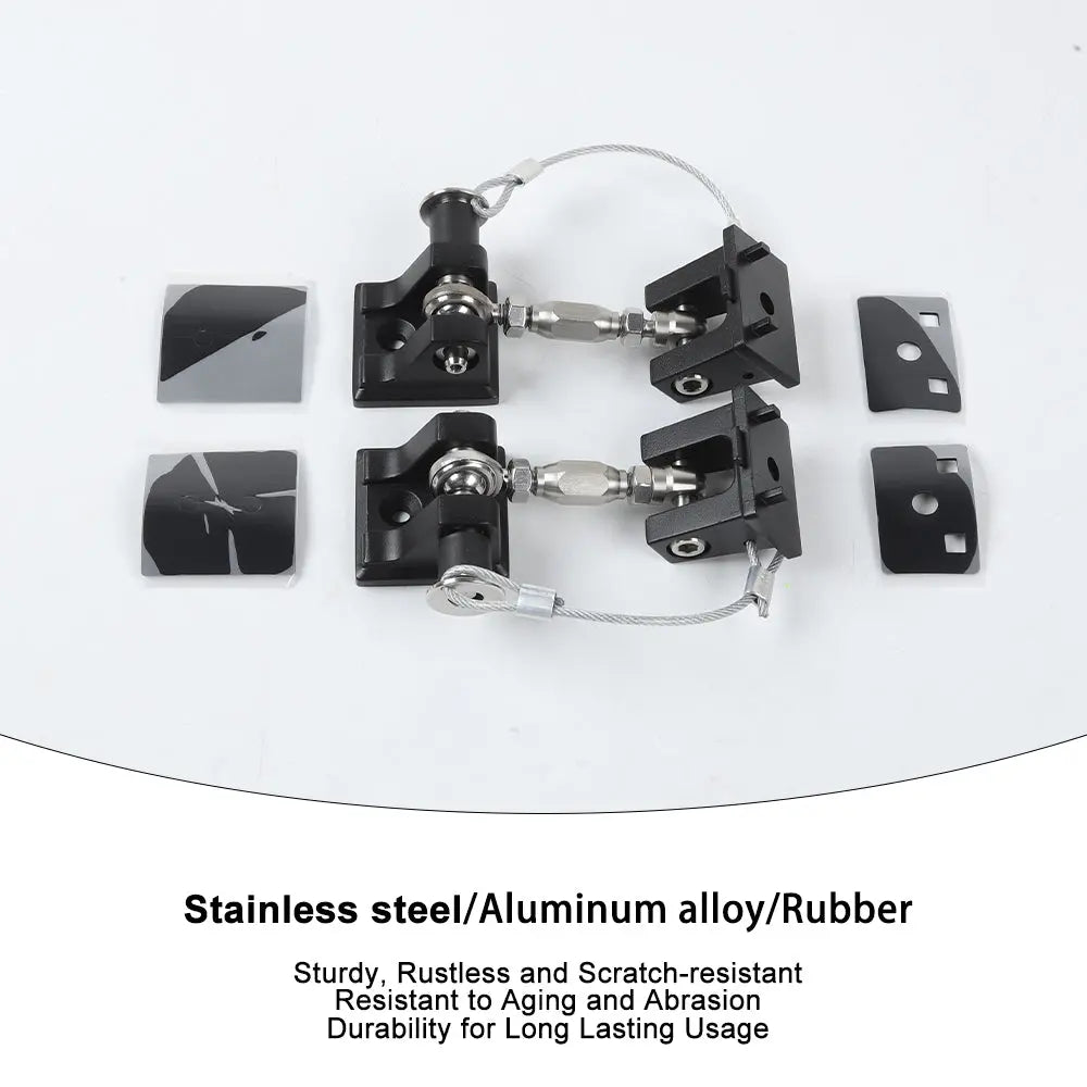 For 2007+ Jeep Wrangler JK JL Gladiator JT Stainless Steel Locking Hood Latch Catch Kit