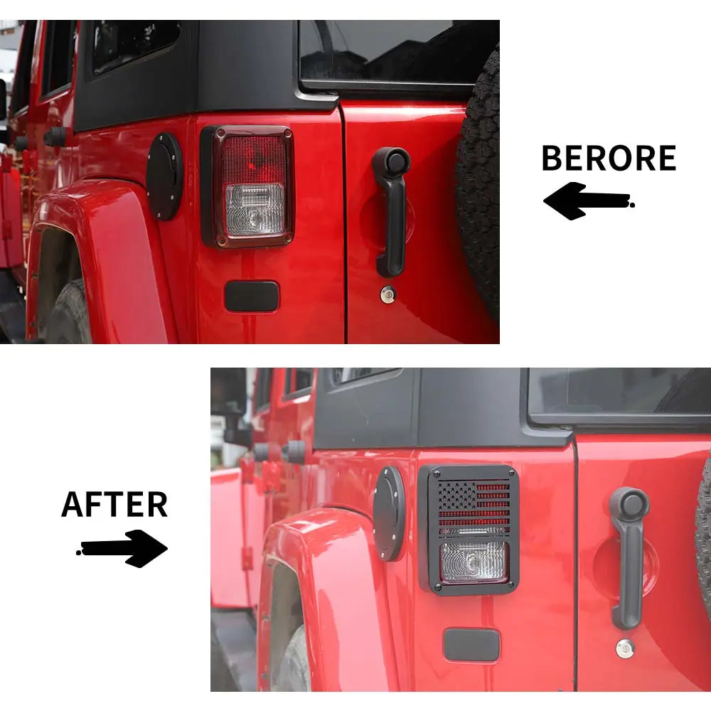 For 2007-2018 Jeep Wrangler JK/JKU Tail Light Guard Protectors Trim