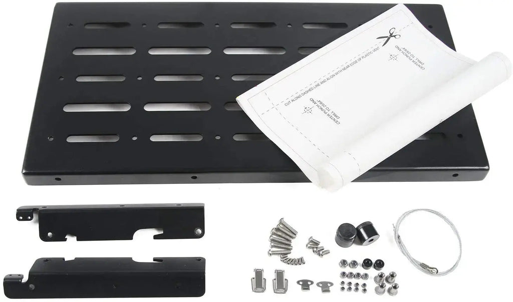 For 2007-2018 Jeep Wrangler JK JKU Tailgate Table Rear Foldable Cargo Shelf, Aluminum Alloy, Storage Rack