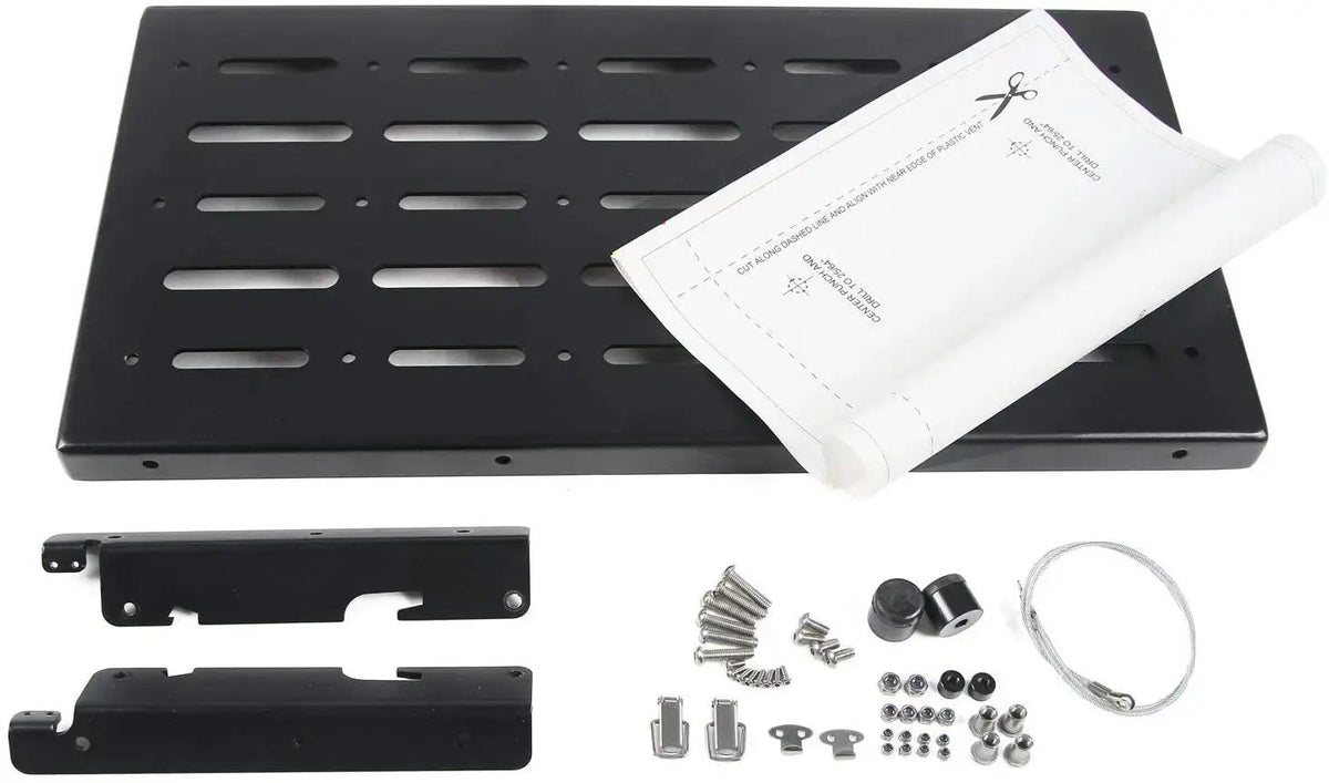 For 2007-2018 Jeep Wrangler JK JKU Tailgate Table Rear Foldable Cargo Shelf, Aluminum Alloy, Storage Rack