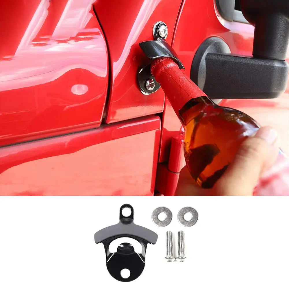 For 2007-2018 Jeep Wrangler JK JKU Unlimited Body Mounted Beer Bottle Opener