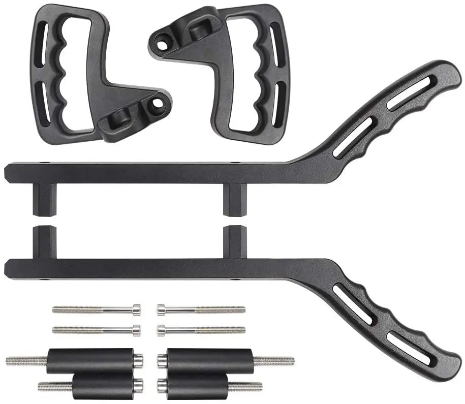 For 2007-2018 Jeep Wrangler JK JKU & Unlimited 4 Door Metal Top Grab Handles Kit 4pcs (Upgraded Version) Black