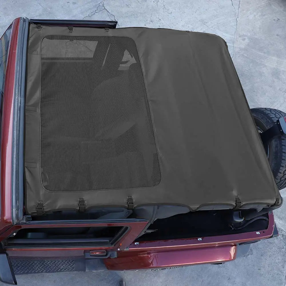 For 2007-2018 Jeep Wrangler JK Leather Roof Convertible Soft Top 2-Door Accessories