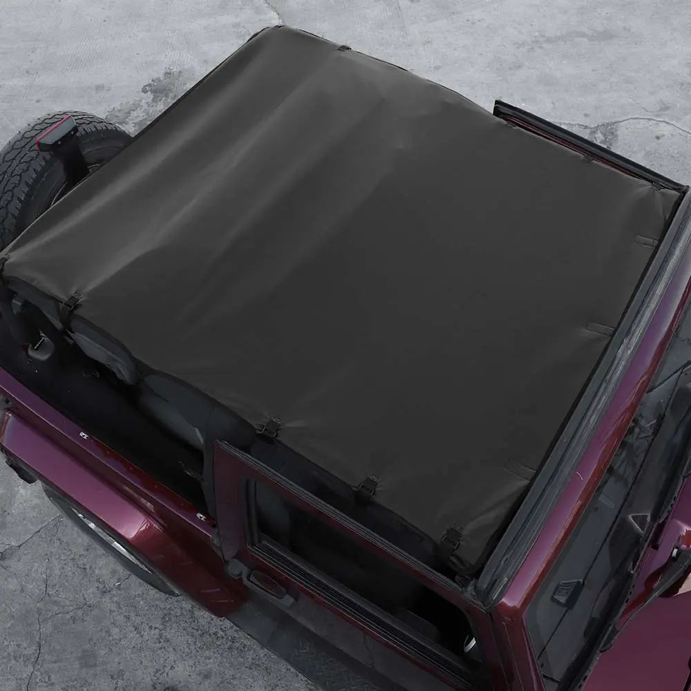 For 2007-2018 Jeep Wrangler JK Leather Roof Convertible Soft Top 2-Door Accessories