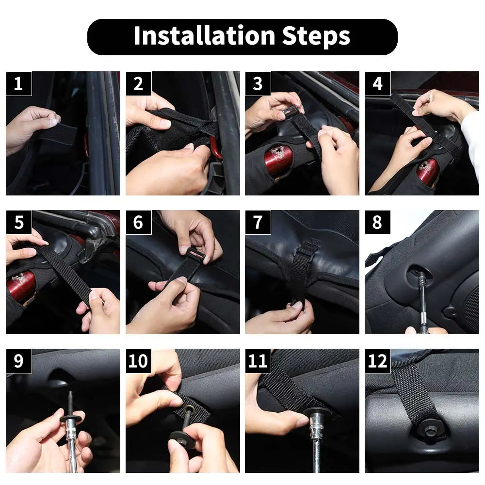 For 2007-2018 Jeep Wrangler JK Leather Roof Convertible Soft Top 2-Door Accessories