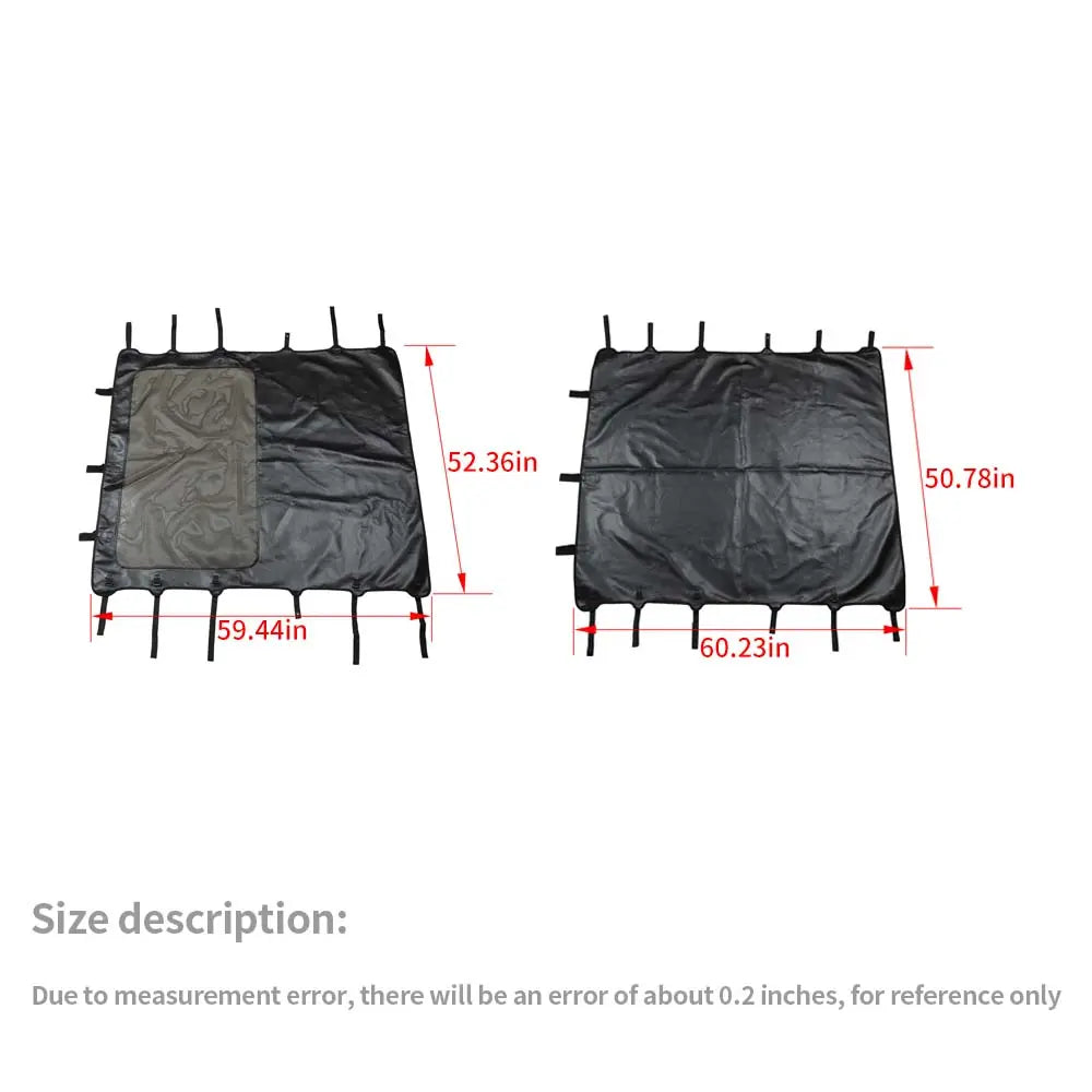 For 2007-2018 Jeep Wrangler JK Leather Roof Convertible Soft Top 2-Door Accessories