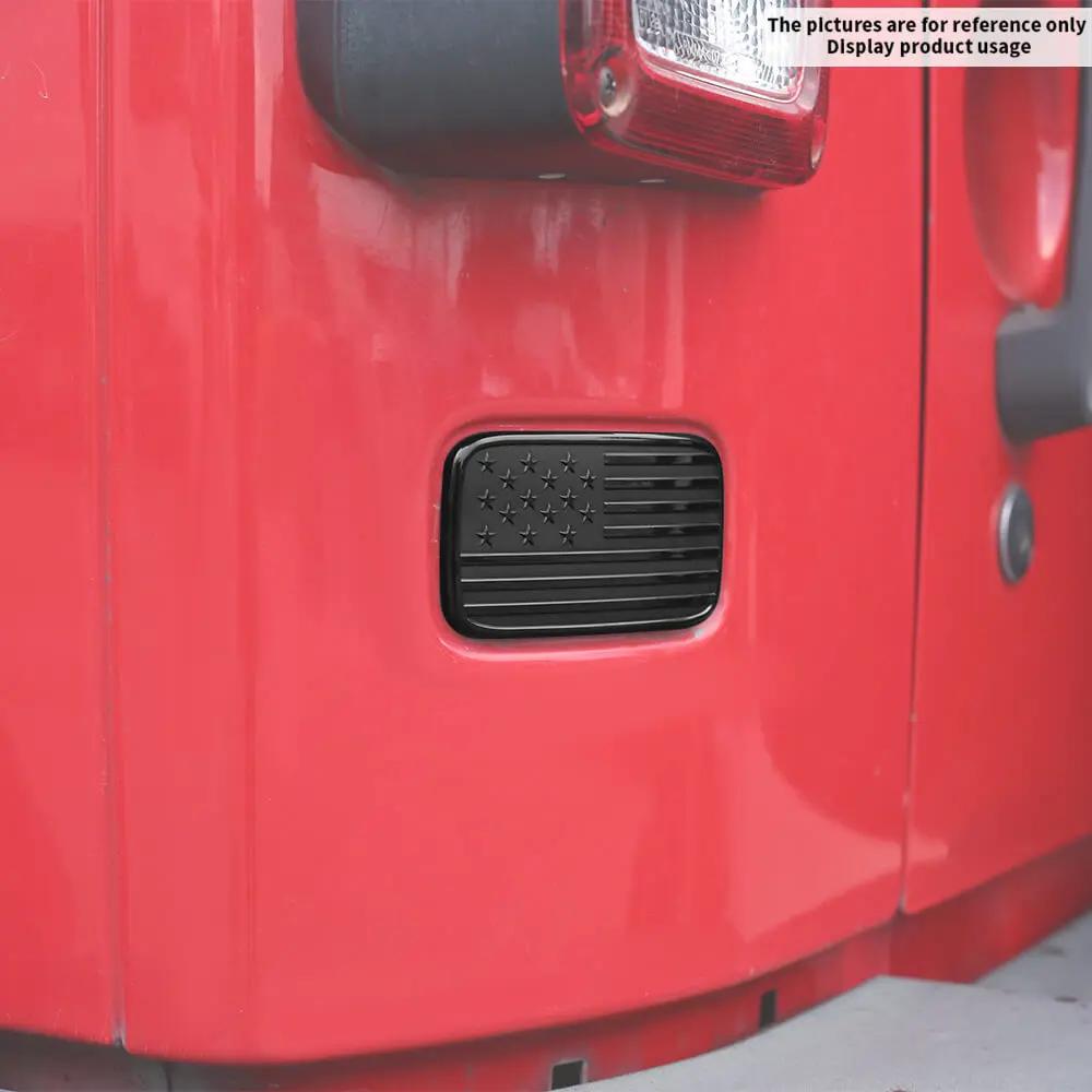 For 2007-2018 Jeep Wrangler JK Left Tail Light Lamp Lower Trim & Rubber Stopper Plugs USA Flag