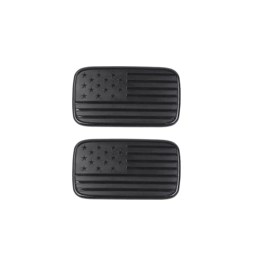 For 2007-2018 Jeep Wrangler JK Left Tail Light Lamp Lower Trim & Rubber Stopper Plugs USA Flag