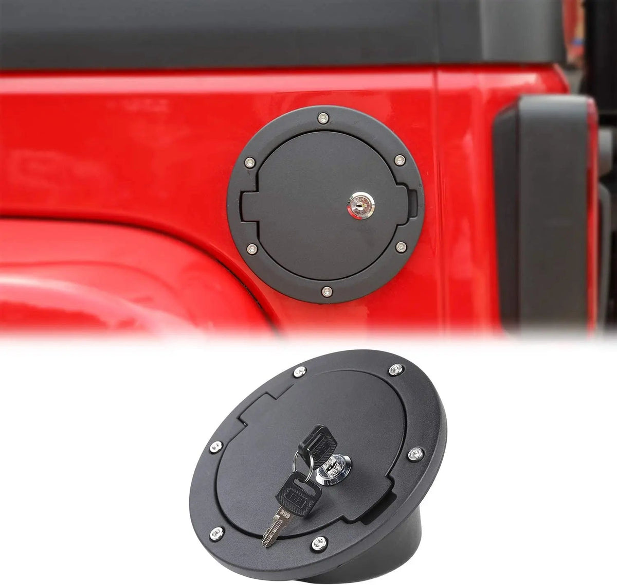 For 2007-2018 Jeep Wrangler JK Locking Gas Cap Cover Fuel Door (Locking Type)