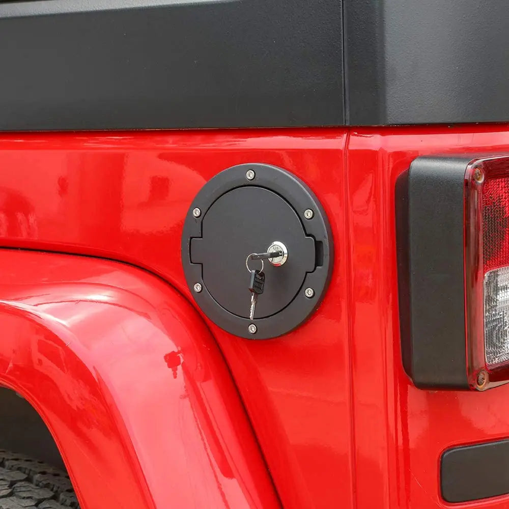For 2007-2018 Jeep Wrangler JK Locking Gas Cap Cover Fuel Door (Locking Type)