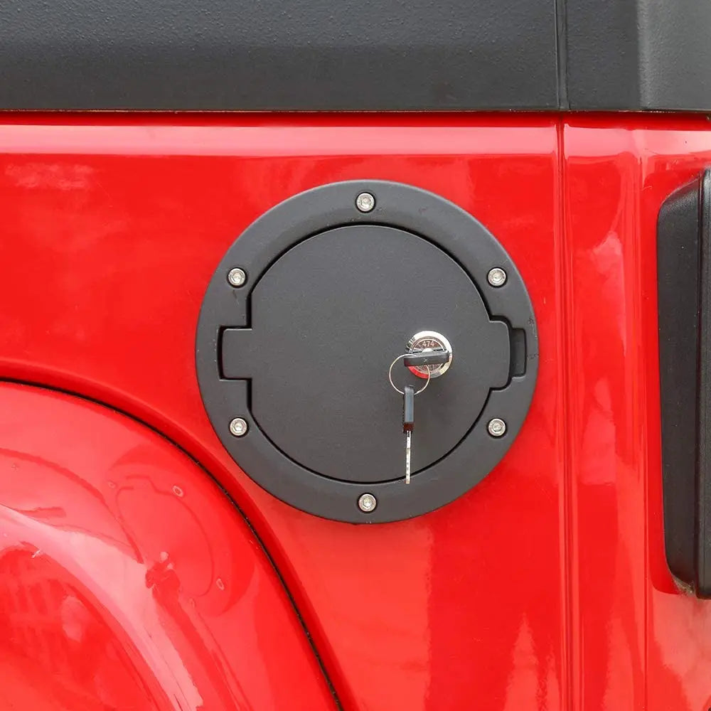 For 2007-2018 Jeep Wrangler JK Locking Gas Cap Cover Fuel Door (Locking Type)