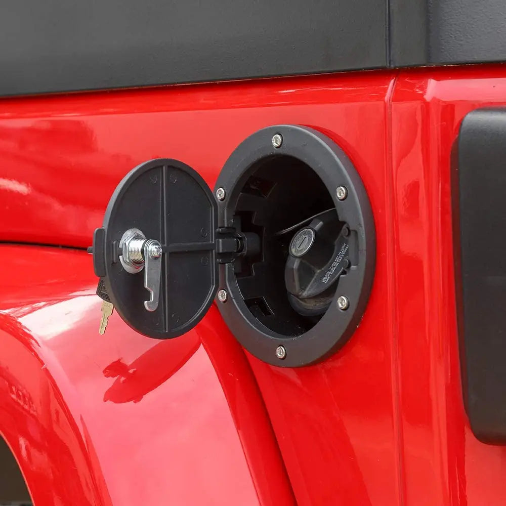 For 2007-2018 Jeep Wrangler JK Locking Gas Cap Cover Fuel Door (Locking Type)