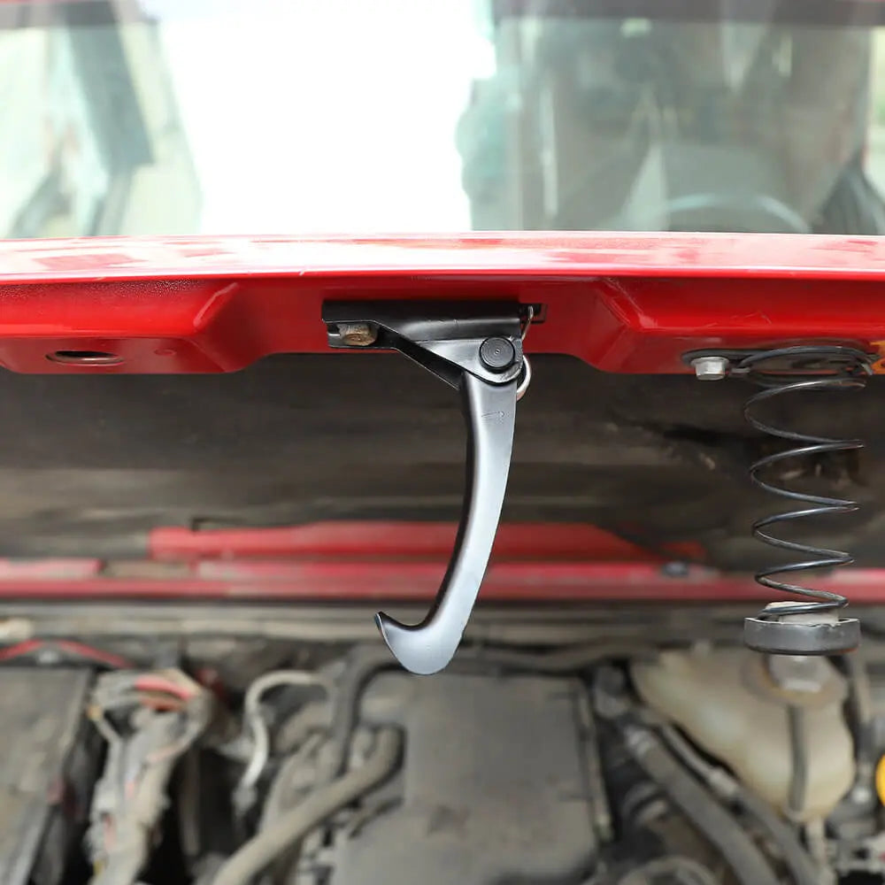 For 2007-2018 Jeep Wrangler JK Metal Hood Safety Catch Latch Hood Lock Hook Black