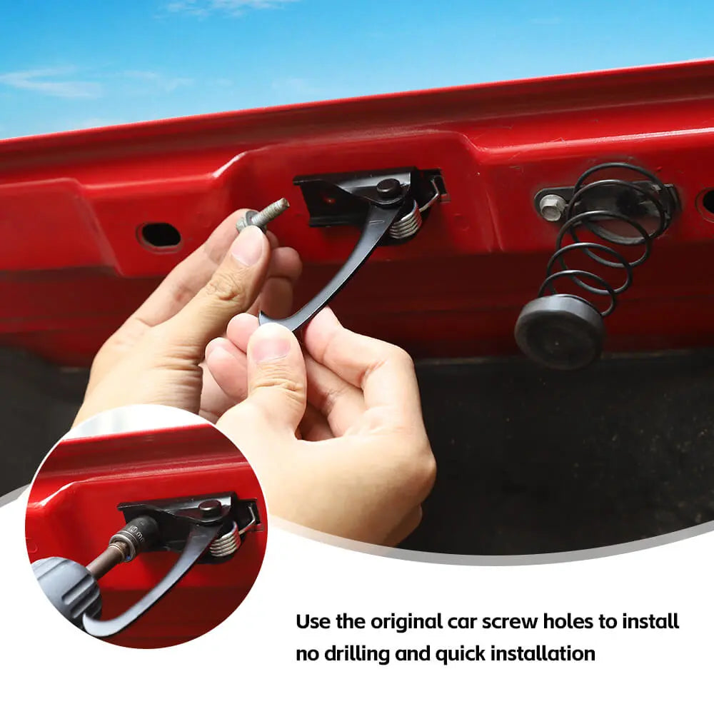 For 2007-2018 Jeep Wrangler JK Metal Hood Safety Catch Latch Hood Lock Hook Black