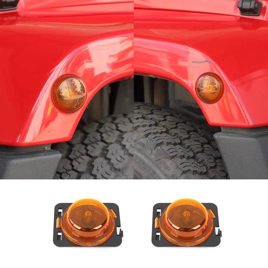 For 2007-2018 Jeep Wrangler JK Original Vehicle Wheel Arch Turn Signal Light Accessories (2 pcs)