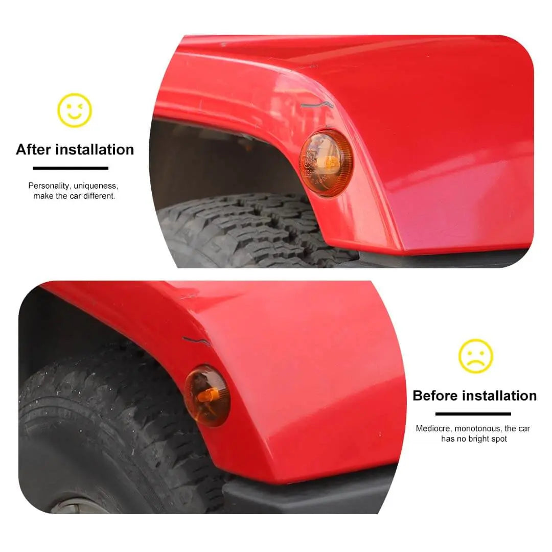 For 2007-2018 Jeep Wrangler JK Original Vehicle Wheel Arch Turn Signal Light Accessories (2 pcs)