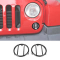 For 2007-2018 Jeep Wrangler JK Pair Fog Light Turn Signal Lamp Guard Trim