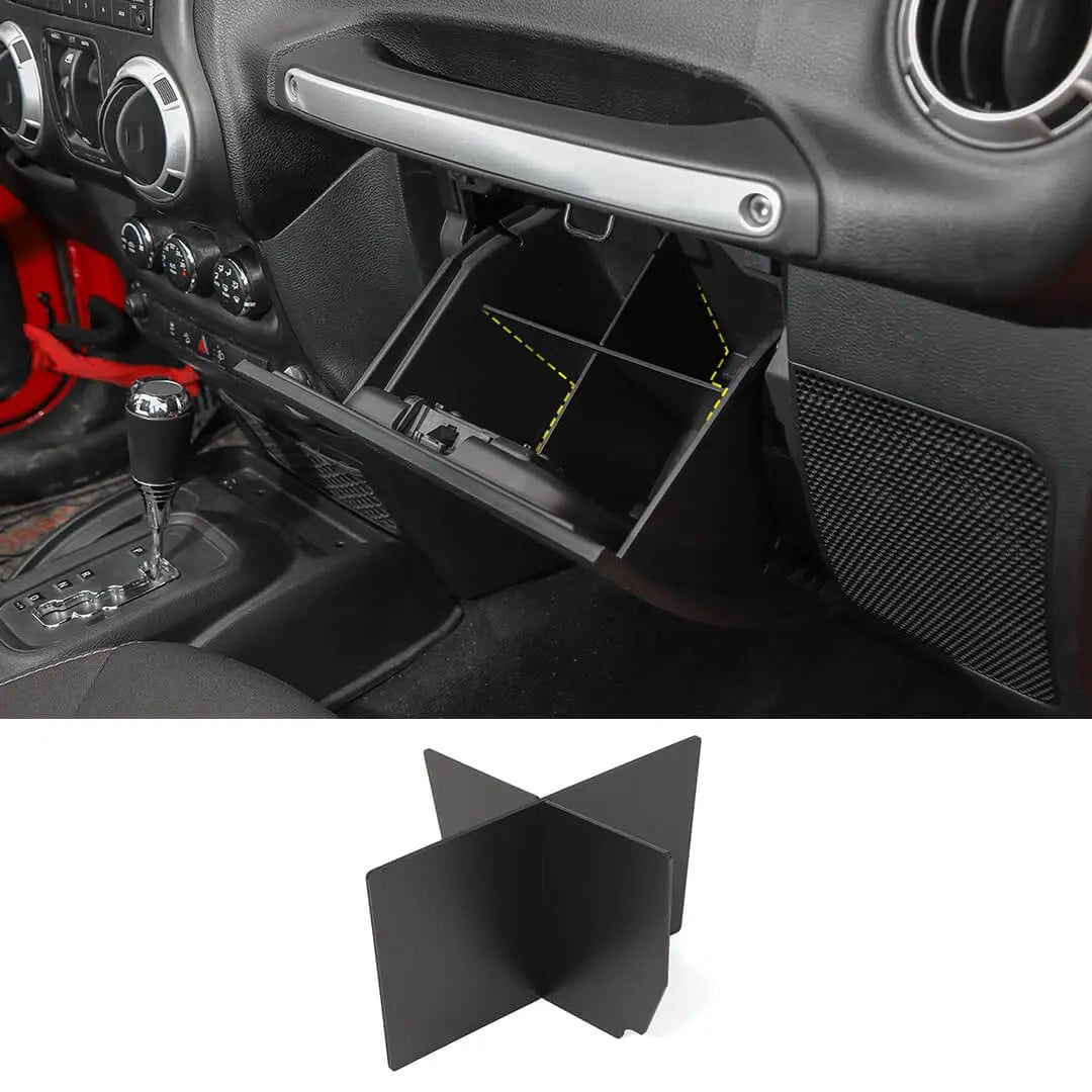 For 2007-2018 Jeep Wrangler JK Passenger Storage Box Organizer Divider（2 pcs）
