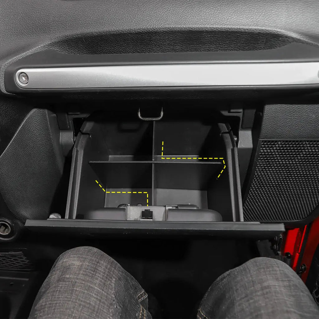 For 2007-2018 Jeep Wrangler JK Passenger Storage Box Organizer Divider（2 pcs）