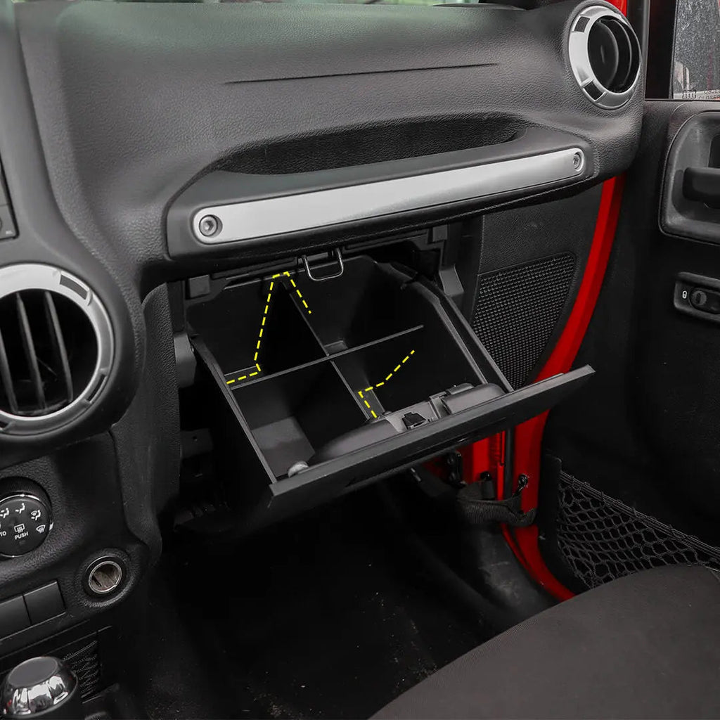 For 2007-2018 Jeep Wrangler JK Passenger Storage Box Organizer Divider（2 pcs）
