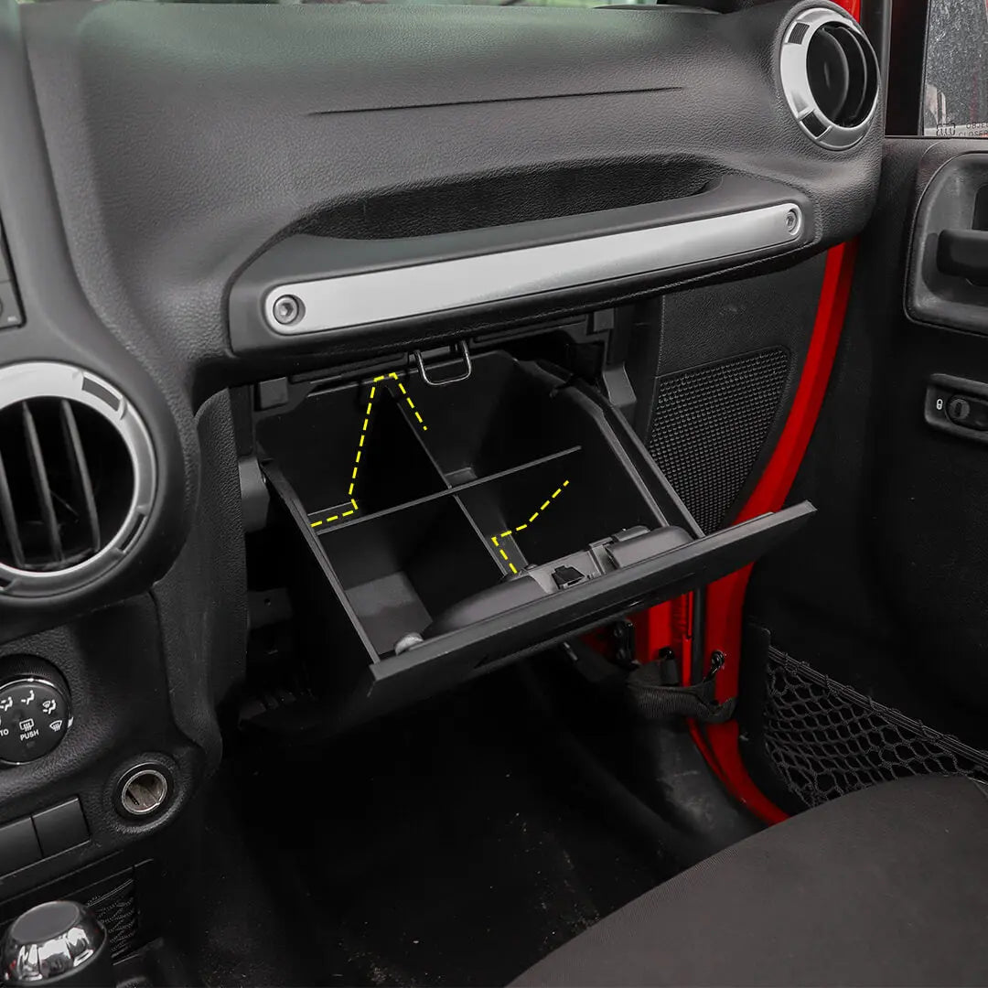 For 2007-2018 Jeep Wrangler JK Passenger Storage Box Organizer Divider（2 pcs）