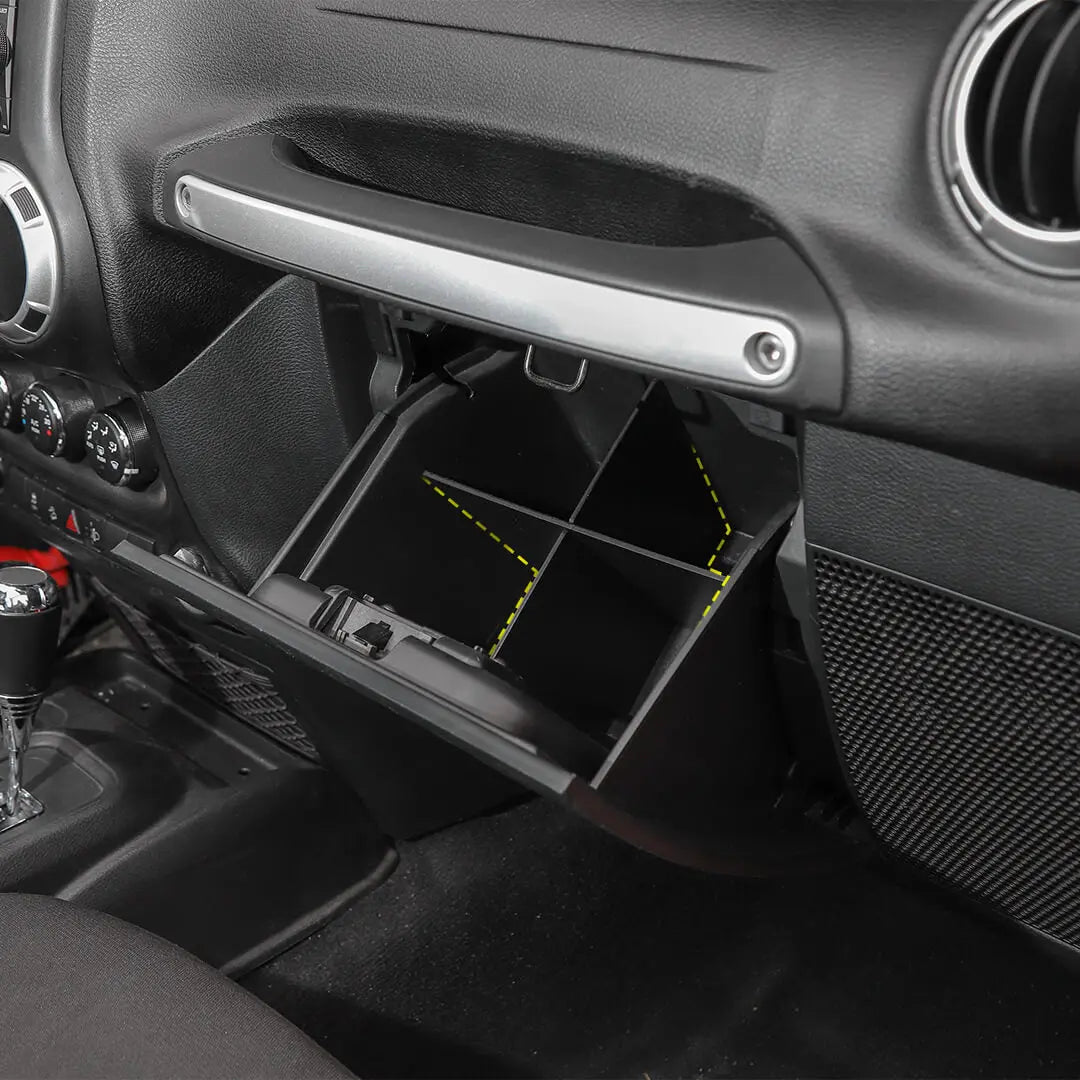 For 2007-2018 Jeep Wrangler JK Passenger Storage Box Organizer Divider（2 pcs）