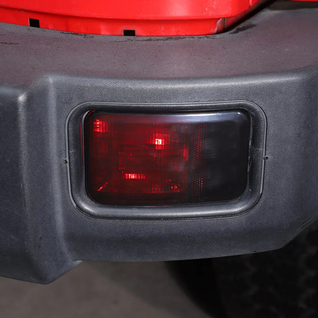 For 2007-2018 Jeep Wrangler JK Rear Bumper Fog Light Lamp Trim Cover Guard (2 pcs)